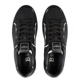 BALMAIN B-court Contrasting Trim Sneakers BLACK/WHITE